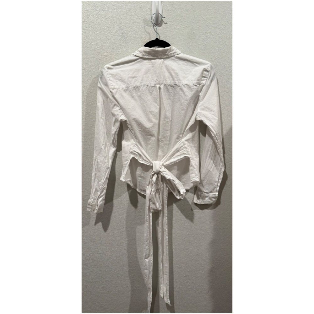 Silence + Noise Buttons Down Tie Back Front Long … - image 3